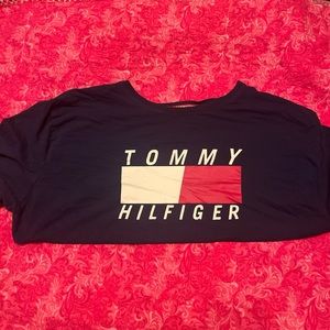 blue tommy hilfiger shirt